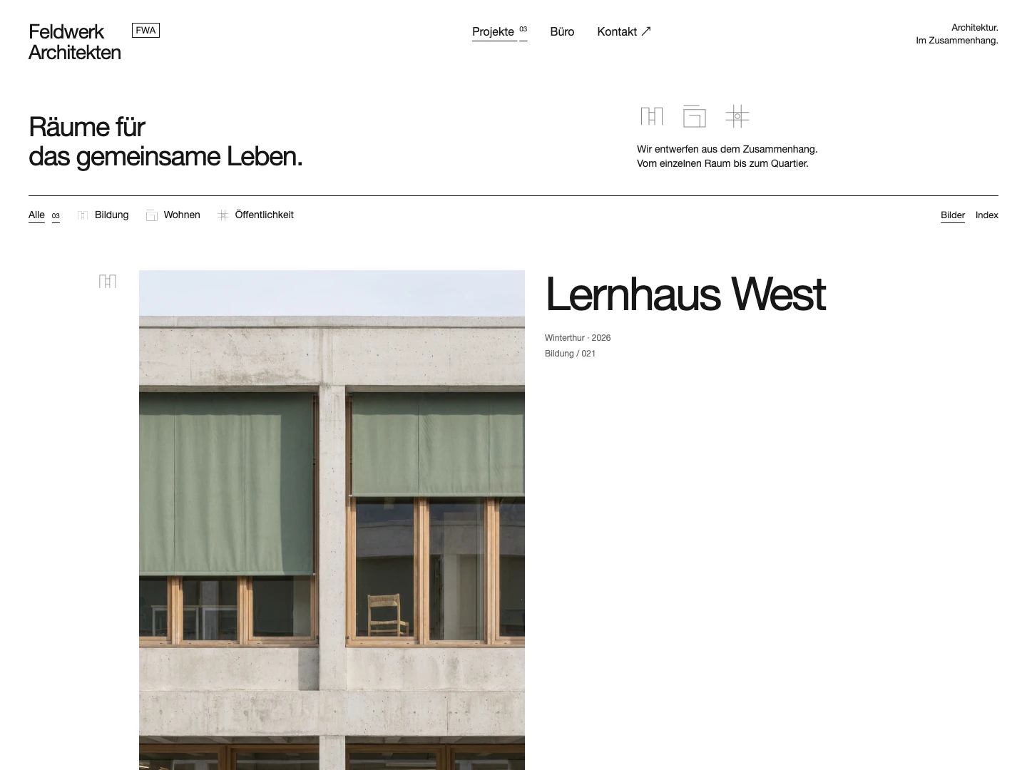 Startseite Feldwerk Architekten